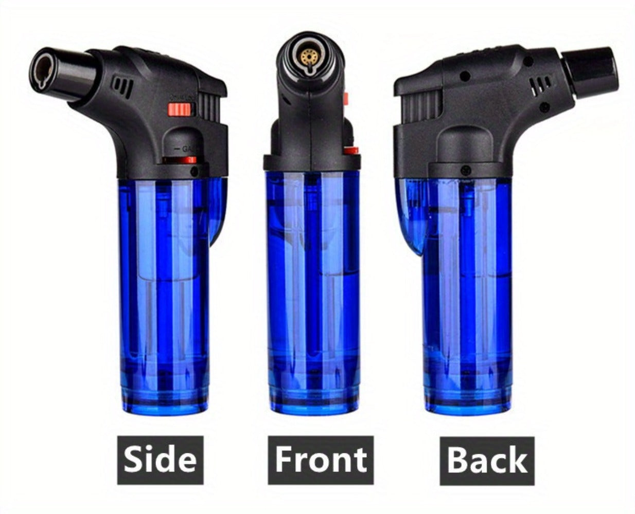 Butane Torch Lighter 6pcs Big Jet Flame Refillable & Adjustable Mini Blow Torch - Gift Box Set for Camping, Grill, BBQ, Culinary, Soldering & Welding | Butane Not Included