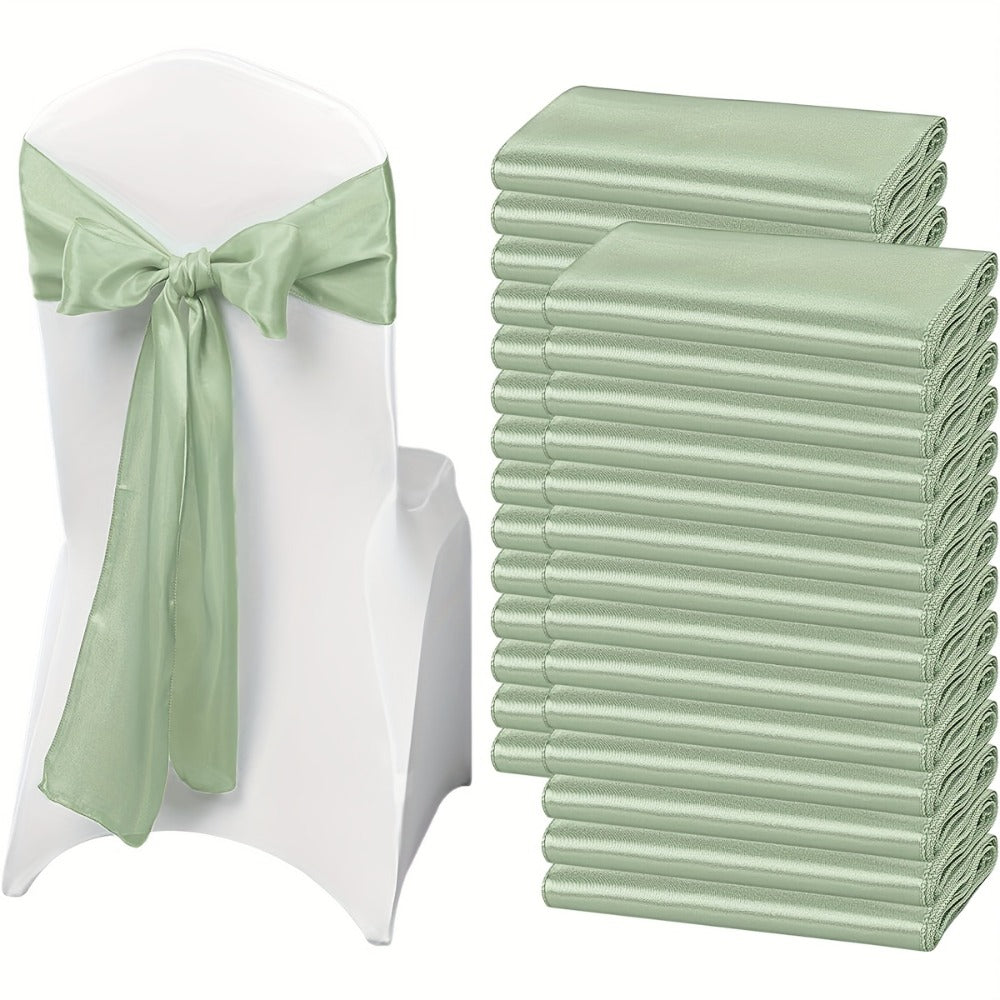100pcs Satin Chair Sashes Bows for Wedding Banquet Party Event Decoration ¨C 13 Colors, 18¡Á275cm