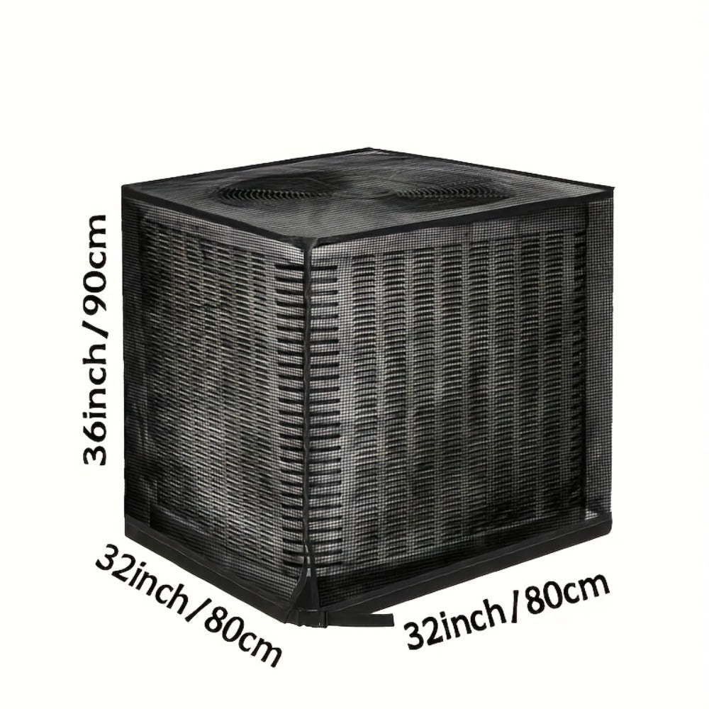 Outdoor AC Unit Cover Heavy Duty Waterproof Central Air Conditioner Cover with Mesh Vent Adjustable Straps UV Rain Snow Debris Bug Leaf Protection XS M L