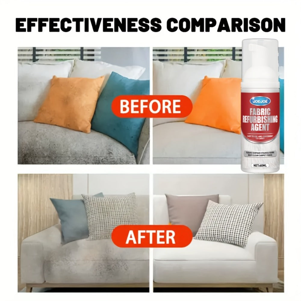 Fabric & Upholstery Cleaner Spray 2.03oz with Towel ¨C Deep Stain Remover for Carpet, Sofa & Car Interior, Glycerin-Based Surfactant-Free Formula, Easy Spray Application for Home & Auto