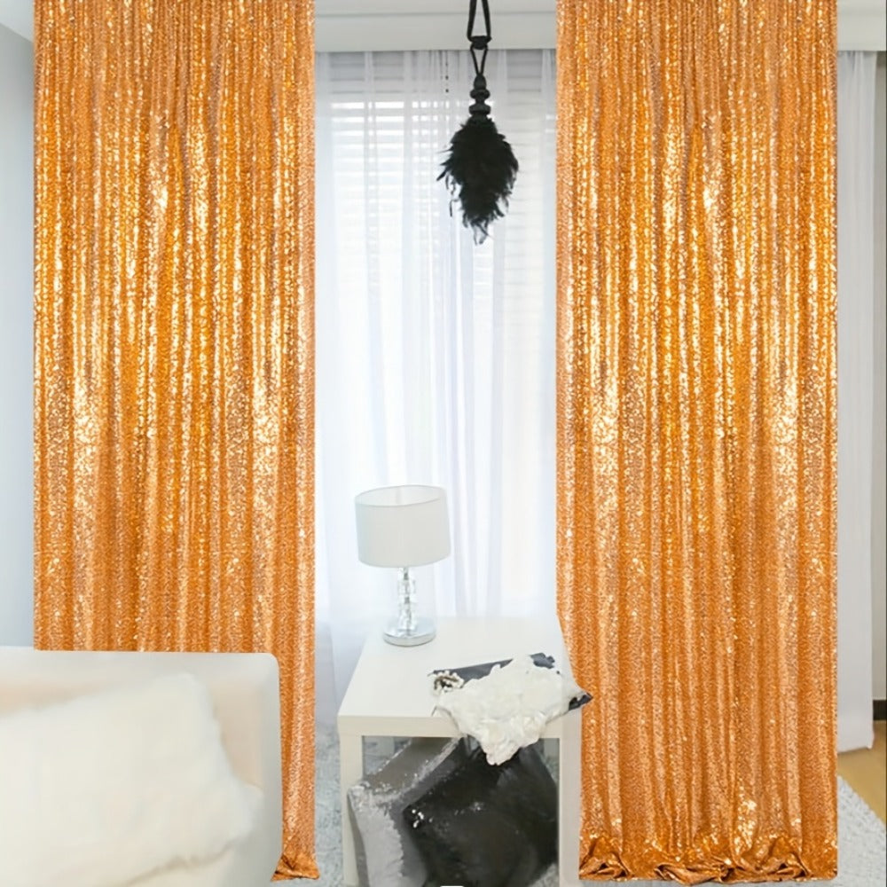 Sequin Backdrop Curtain for Party Wedding - 4x8ft Shimmering Glitter Curtain for Birthday Photo Booth Stage Decoration, Easy Hang, Multi-Color