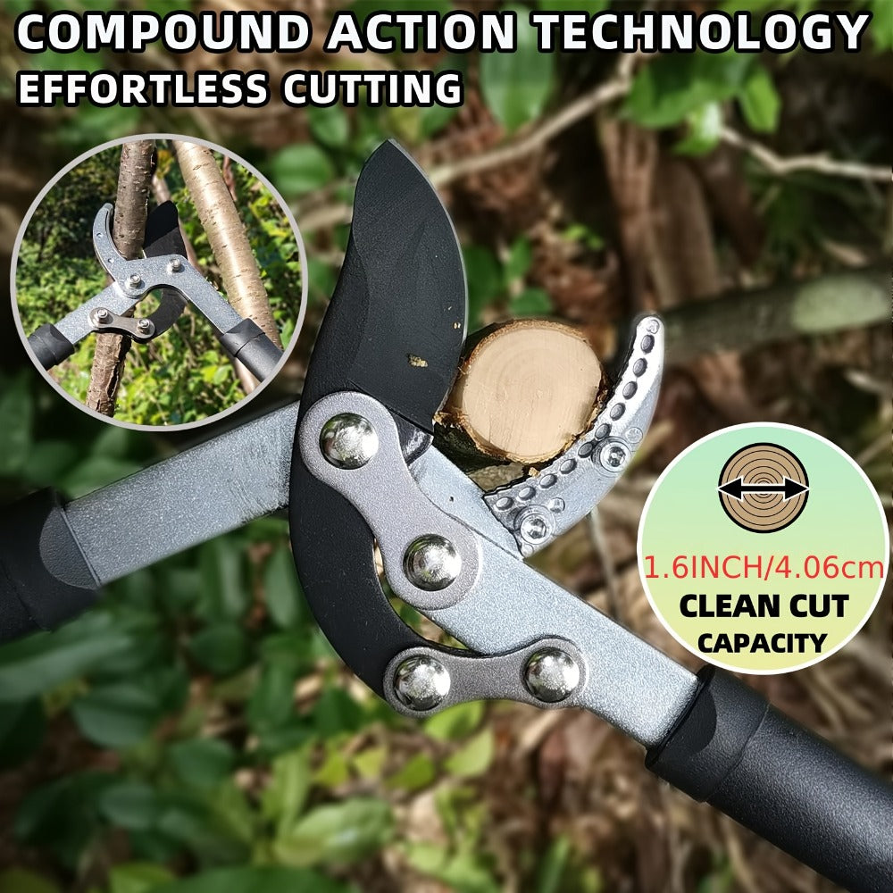 Garden Pruning Shears Set Loppers Hedge Shears & Hand Pruner Combo ¨C Heavy Duty Alloy Steel Branch Cutter Kit with Compound Action, Ergonomic Grip for Yard Lawn Tree Shrub Trimming Indoor Outdoor