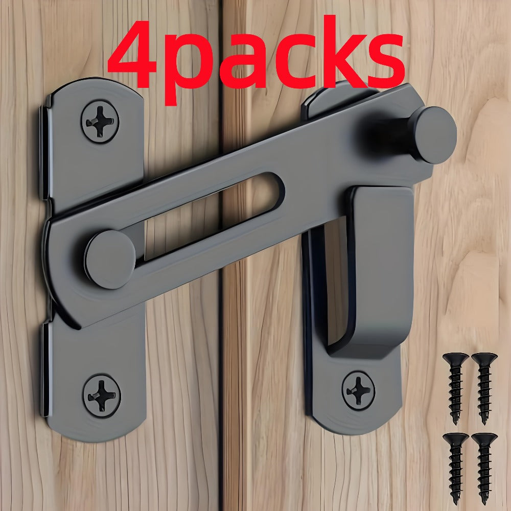 Stainless Steel Door Bolt Lock 180¡ã Flip Latch ¨C Set of 4 Heavy Duty Security Locks with 2 Keys for Garage Stable Bathroom Outdoor Gate Shed Fence Home Door
