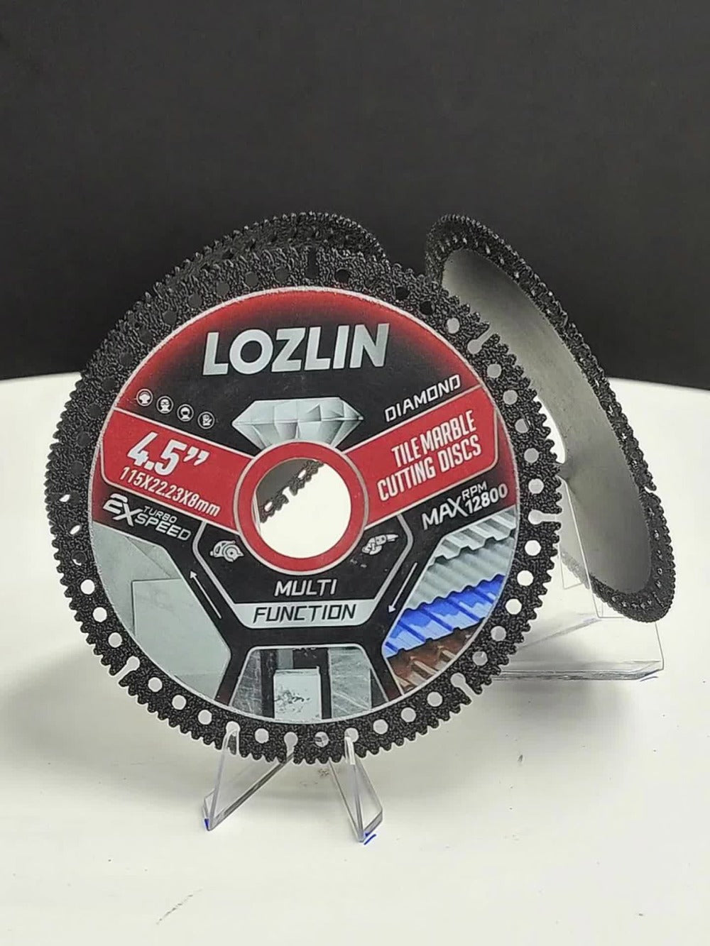 Diamond Tile Saw Blade 4.5 Inch Ultra Thin 3 Pack Precision Cutting for Tile Porcelain Marble Granite Ceramic Trim Chamfer Angle Grinder Compatible Dry Wet Cutting Disc