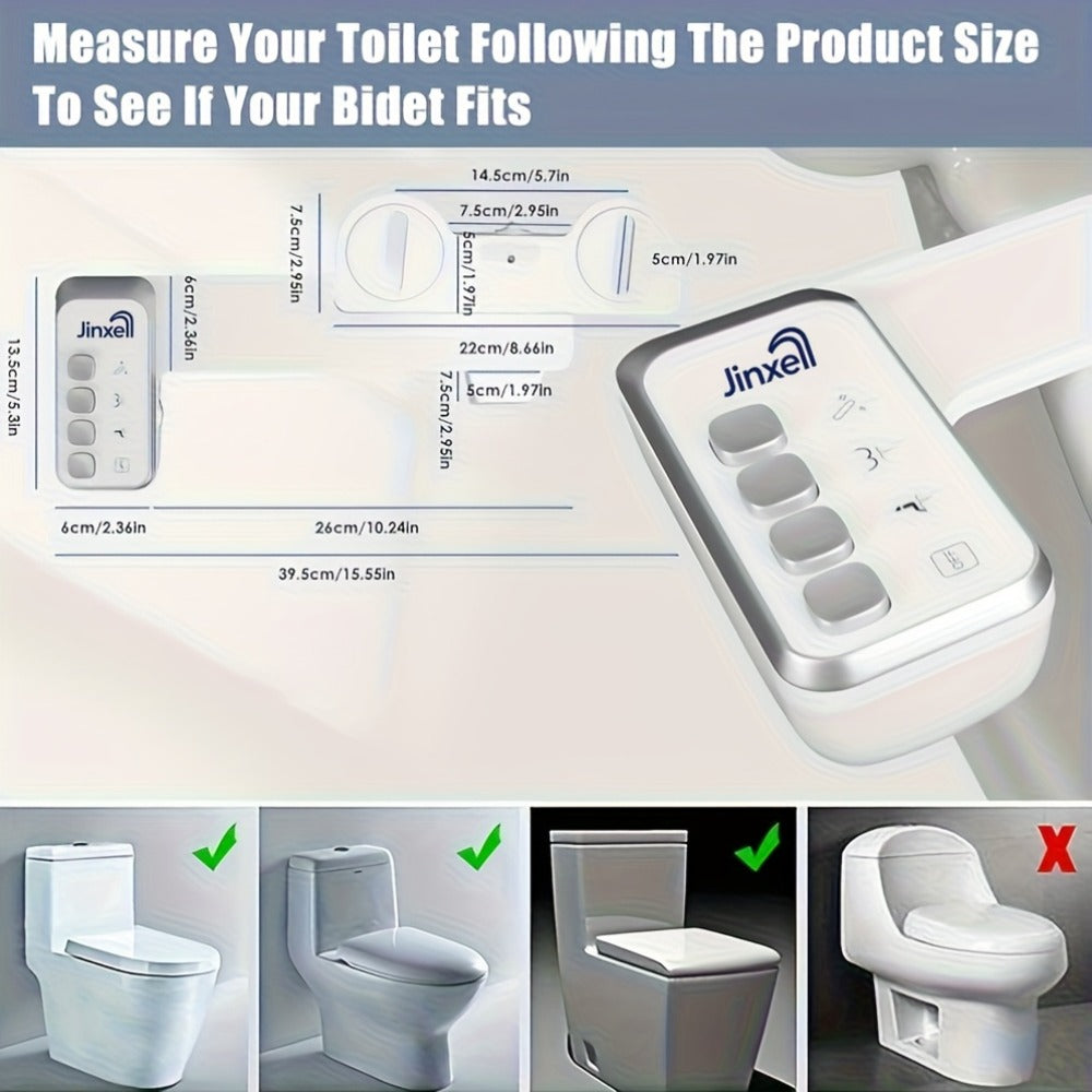 Bidet Attachment for Toilet Ultra-Slim ¨C Non-Electric Cold Water Sprayer, Retractable Self-Cleaning Nozzle, Adjustable Water Pressure, Easy Install Toilet Seat Bidet