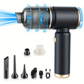 Cordless Handheld Vacuum Cleaner 18000PA Strong Suction - 2-in-1 Air Duster & Vacuum, 120W High Power, Multi-Nozzle Portable Car Vacuum for Car Interior, Home, Pet Hair, Office Desk Cleaning