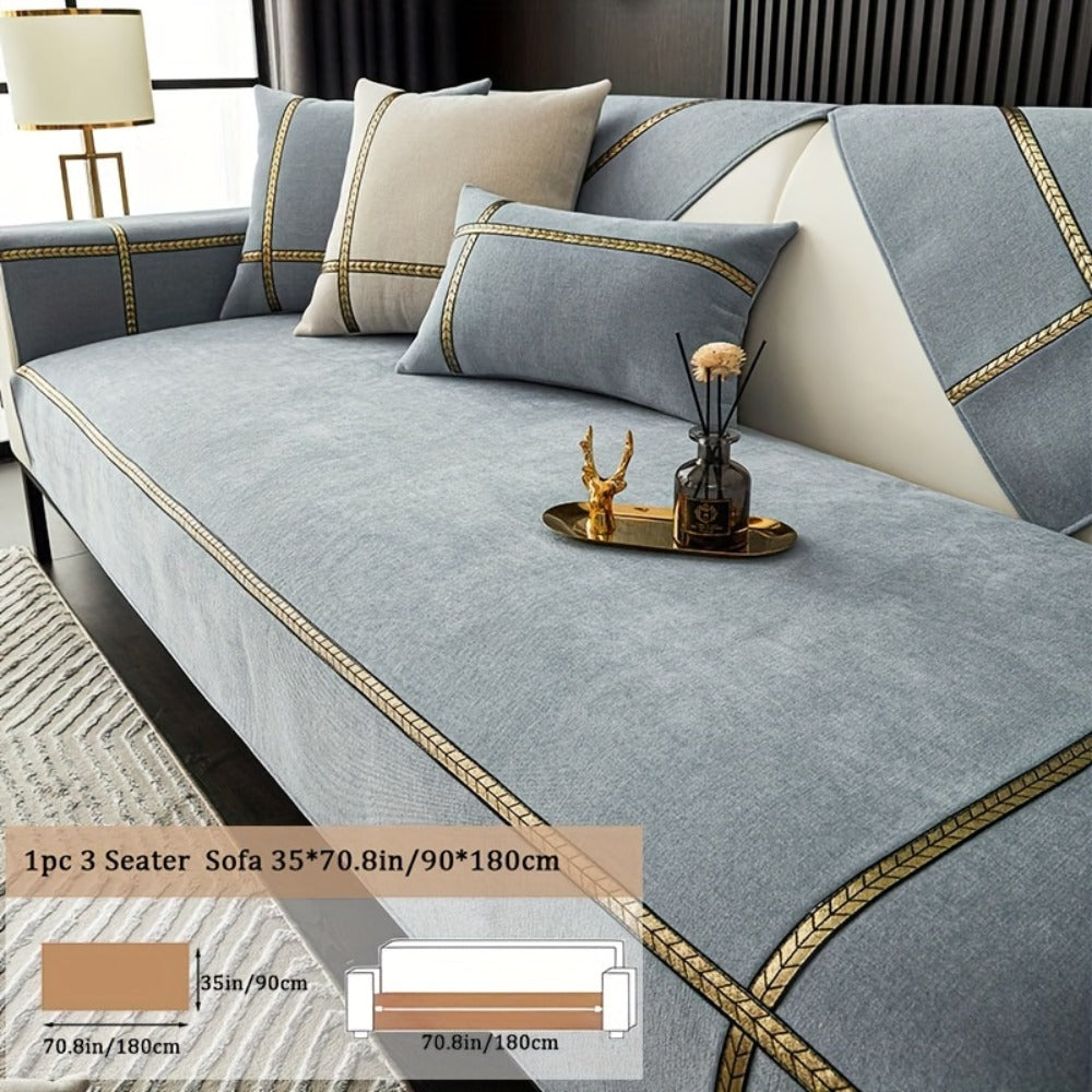 Chenille Sofa Cover Pet-Friendly Slipcover All Season Furniture Protector for Living Room Bedroom Office Couch Cover Multiple Sizes Colors