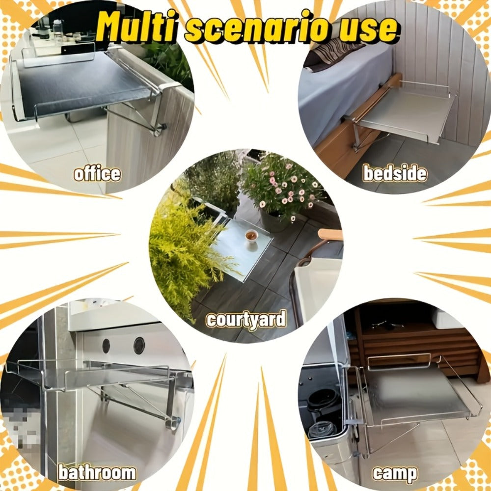 Foldable Stainless Steel Kitchen Storage Rack ¨C Cabinet Door Organizer & Countertop Shelf for Kitchen, Bathroom & Pantry | Space-Saving Multi-Use Hanging Rack