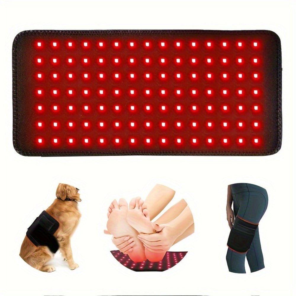 Red Light Therapy Pad Wearable Wrap with Timer ¨C Low Voltage Portable Infrared Light Device for Back, Waist, Shoulder & Knee Pain Relief, At-Home Body Recovery Wrap, Father's Day Gift, Black