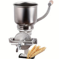 Cast Iron Grain Mill Manual Grain Grinder | Heavy Duty Hand Crank Food Mill | High Hopper with Clamp & Shield | Grinds Nuts Flour Corn Wheat Coffee | Kitchen Manual Grinder