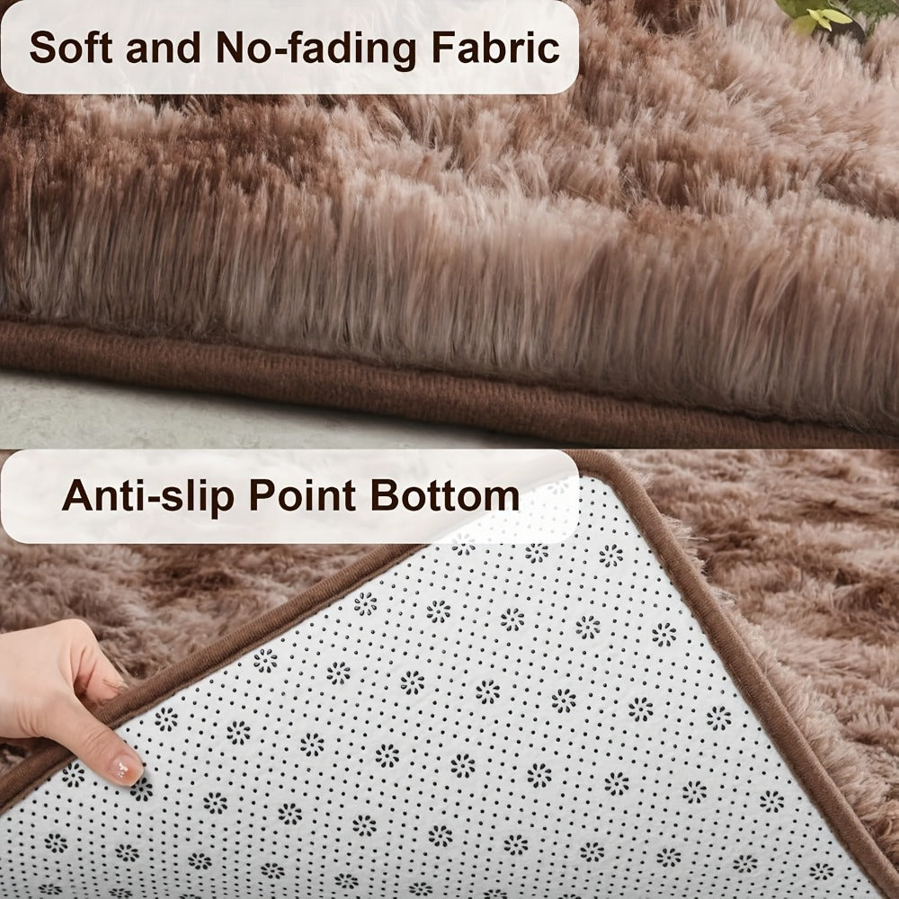 Non-Slip Area Rug Fluffy Soft Carpet - Modern Home Decor Floor Mat for Living Room, Bedroom, Kitchen & Bathroom | Easy Clean Cute Plush Rug in Multiple Colors & Sizes | Indoor Anti-Slip Floor Decoration
