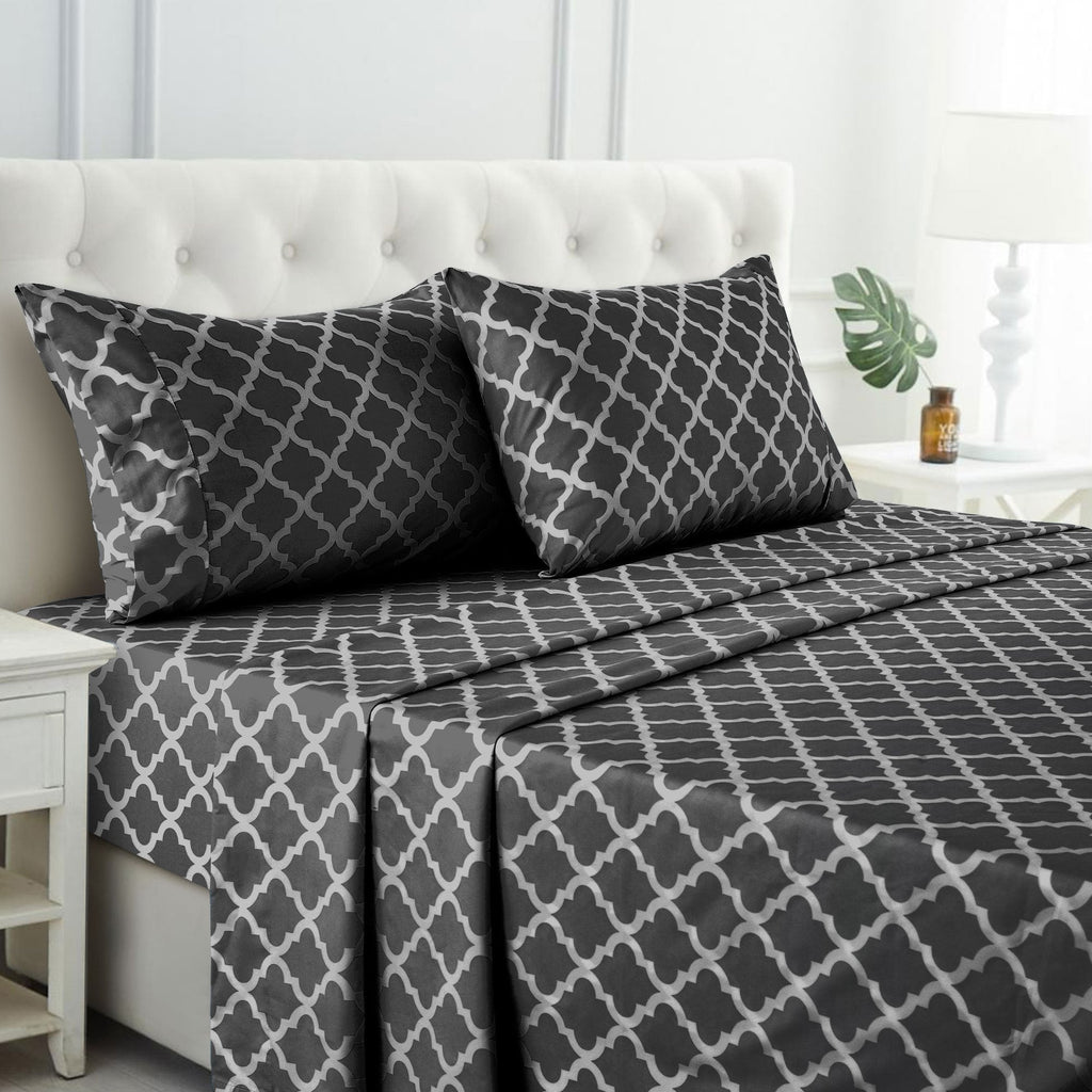 Brushed Polyester Bed Sheet Set 4 Piece 100% Polyester Soft Cooling Deep Pocket 16 Inch Wrinkle Fade Shrink Resistant Machine Washable Twin Full Queen King Cal King 8 Colors