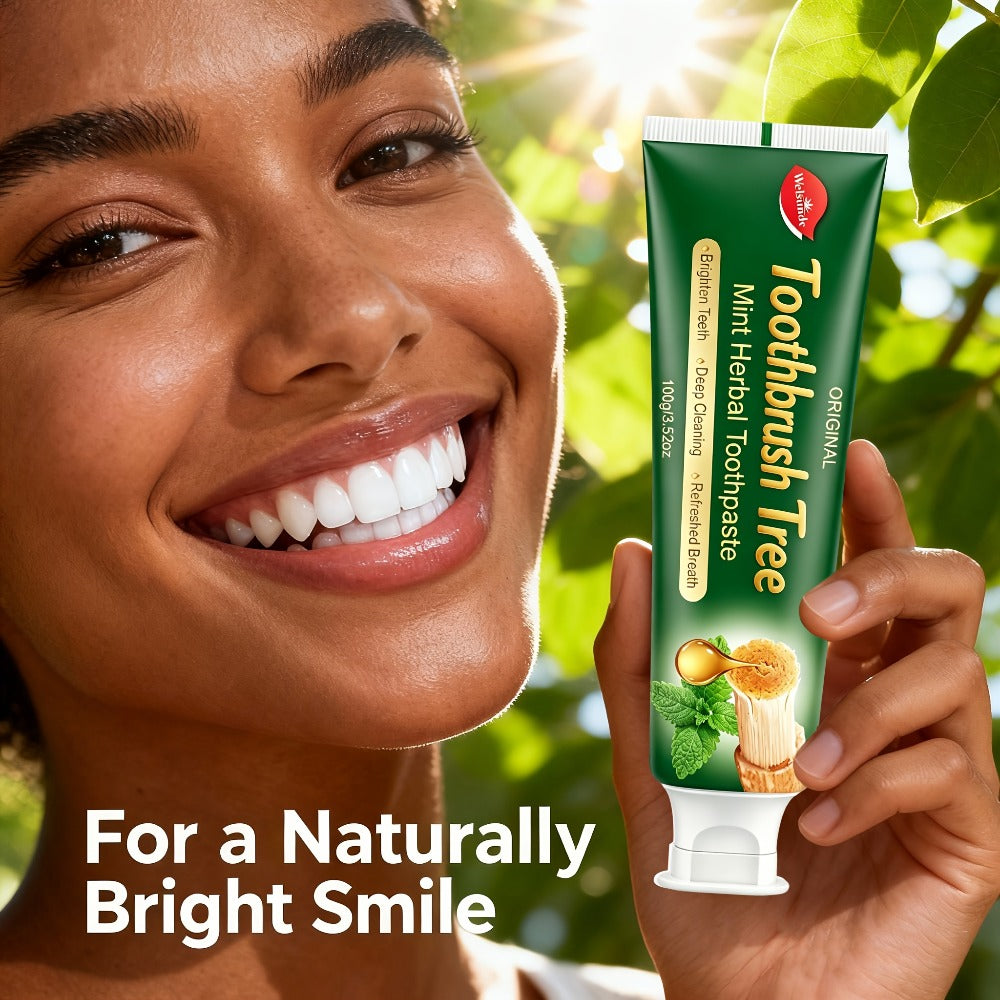 Natural Toothpaste 3-Pack ¨C Herbal Mint Formula for Sensitive Gums & Teeth, Long-Lasting Freshness, Gentle Deep Cleaning Dental Care for Men & Women, Sleek Tube Design with Natural Ingredients