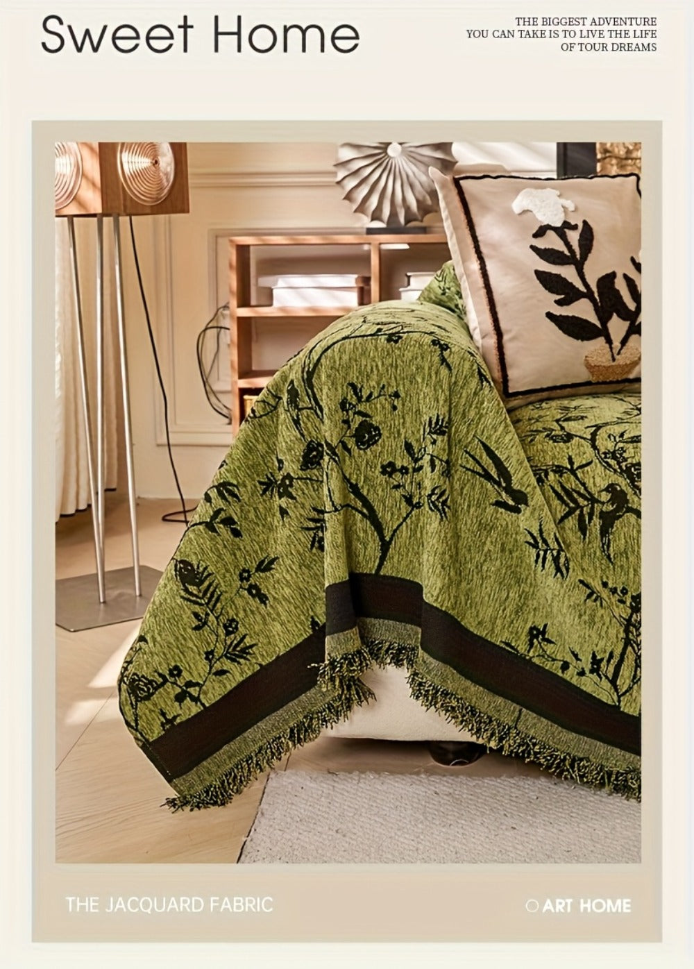 Sofa Cover Chenille Thickened Non-Slip Couch Slipcover Floral Pattern for Living Room Office Pet-Safe All-Season ¡ª 1 2 3 4 Seater Sizes