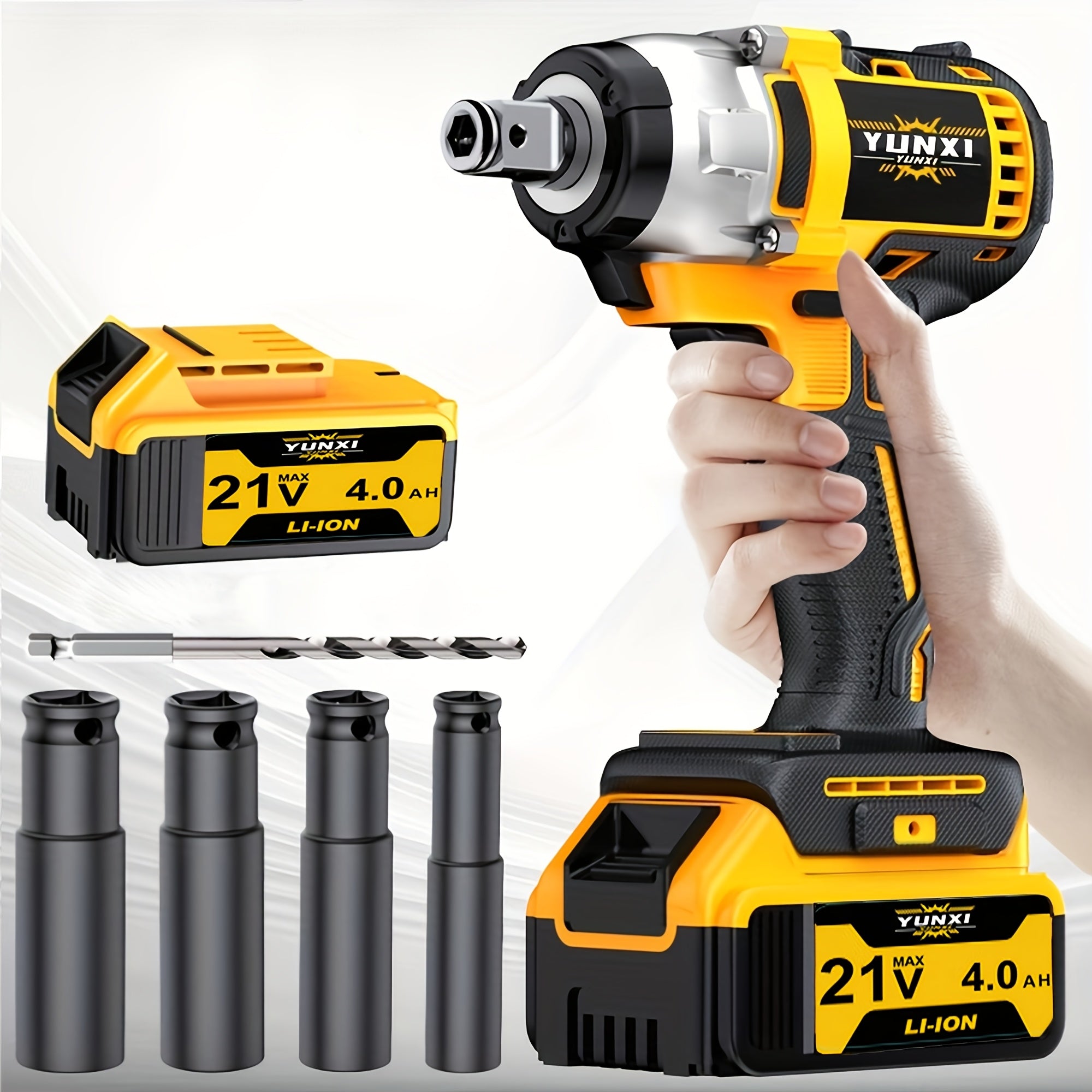 21V Cordless Drill Brushless Impact Wrench Multifunctional ¨C Lithium Battery, Quick Charger, Variable Speed, Tighten Screws & Bolts, Compact Power Tool for Home, Car Repair & DIY ¨C Multiple Battery & Bundle Configurations