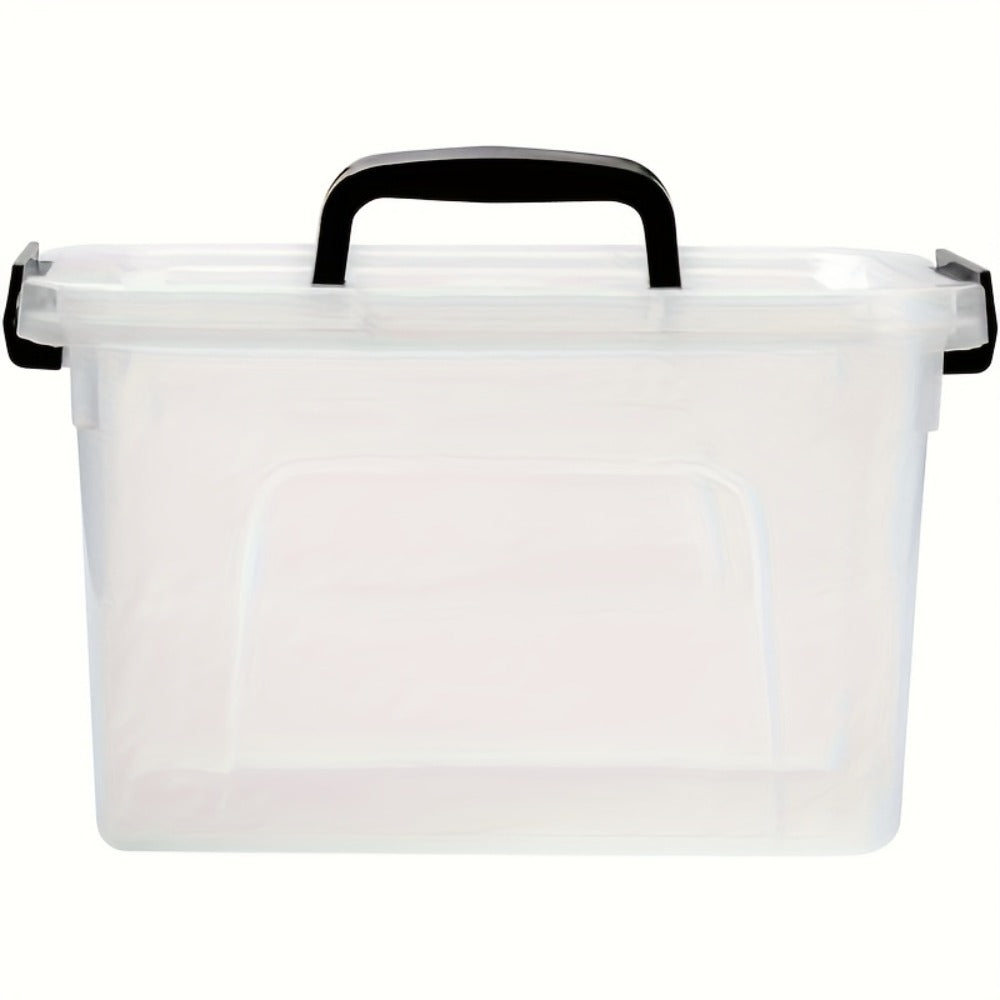 6-Pack Clear Storage Boxes with Latches & Lids ¨C 6 Quart Stackable Plastic Organizer Containers for Home, Bedroom, Bathroom & Kitchen