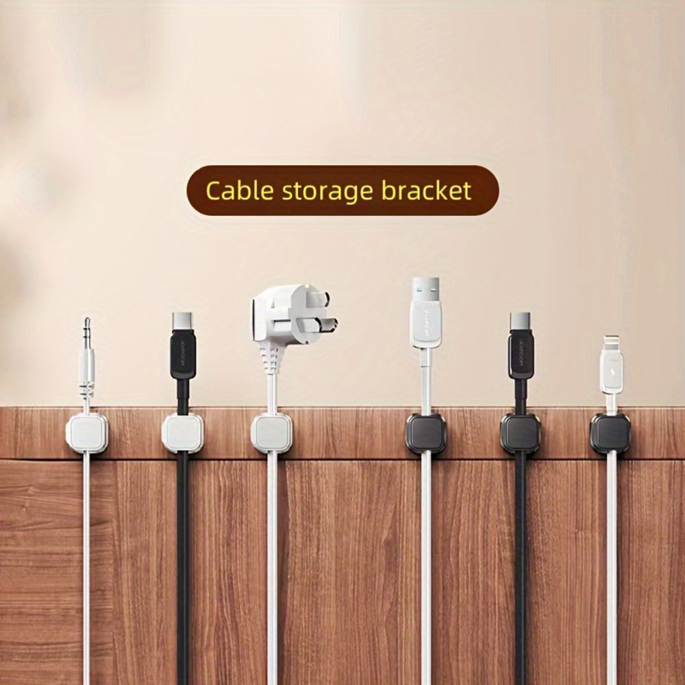 Magnetic Cable Organizer Clips 16 Pack Self-Adhesive No-Drill Cable Management Holder for Desk Wall Home Office Adjustable Wire Cord Organizer Set