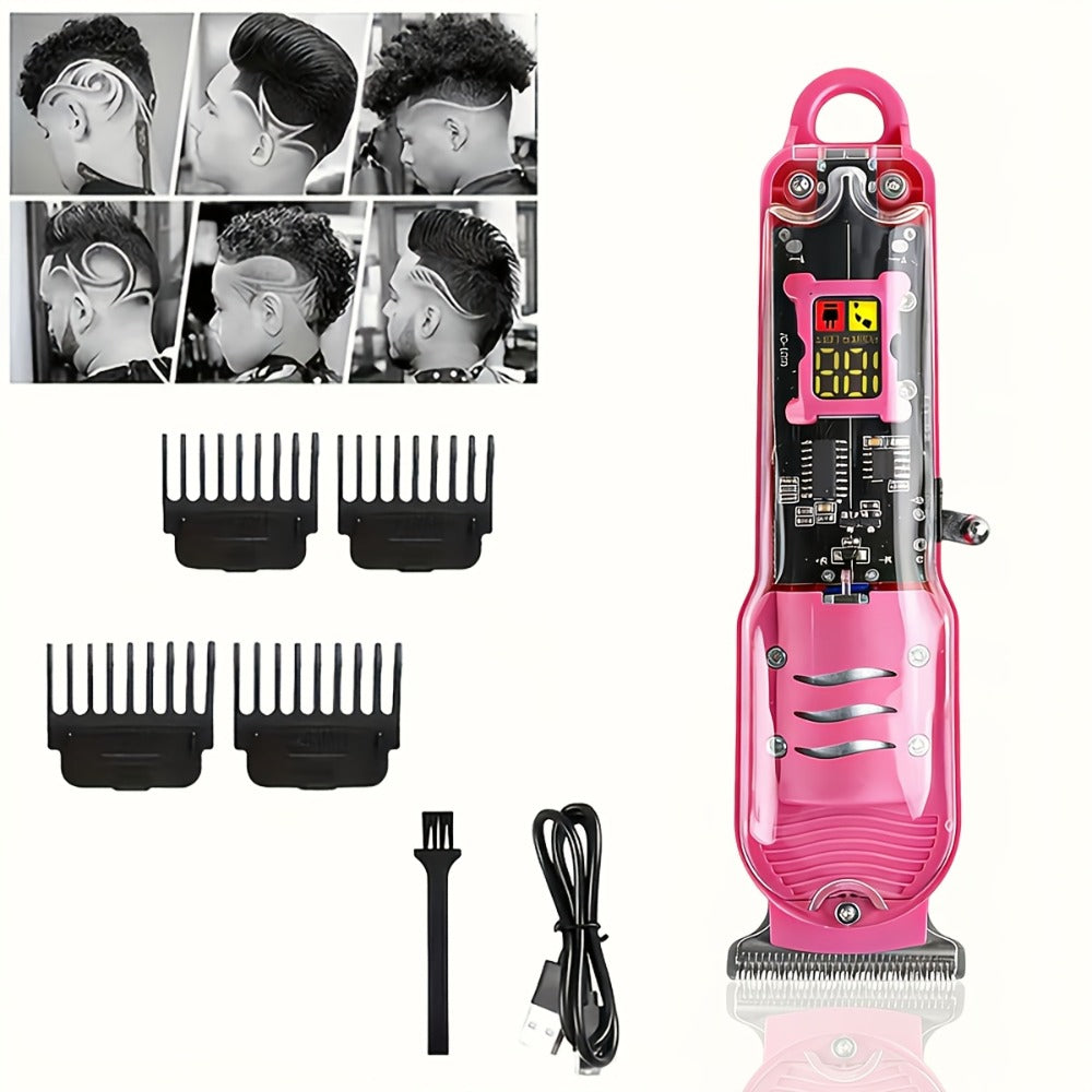 Hair Clipper Kit for Men Cordless USB Rechargeable LCD Screen Beard Trimmer Hair Cutting Set Professional Home Salon Grooming Kit Father's Day Gift