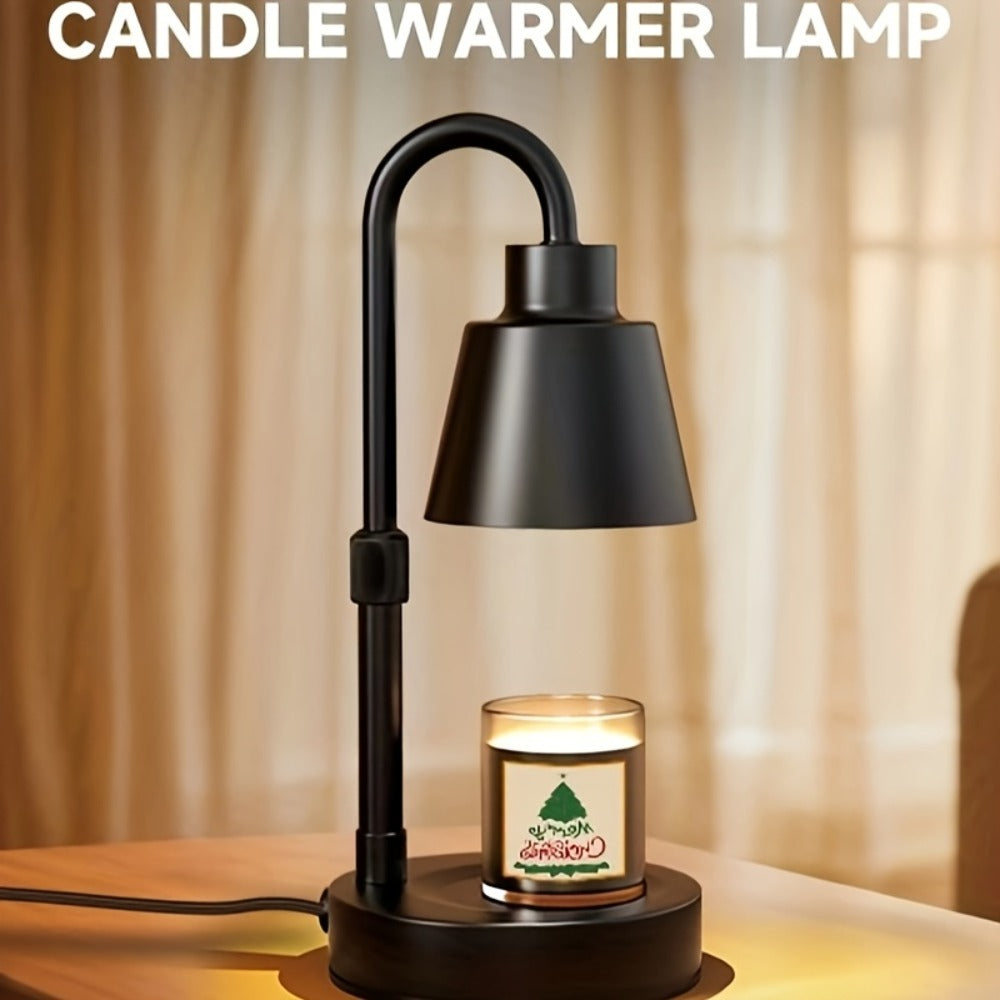 Candle Warmer Lamp with Timer Height Adjustable Metal - Electric Jar Candle & Wax Melt Warmer for Home, Bedroom & Living Room Decor | Housewarming Birthday Gift for Mom | Bulbs Not Included