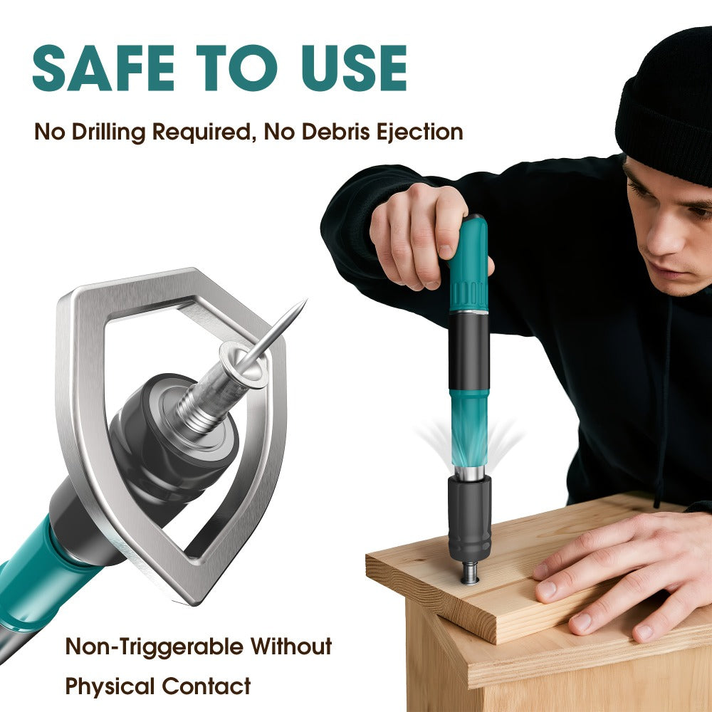 Hand Nail Gun Compact ¨C Portable Steel Nail Driver for Cement Walls, Concrete & Wood, Mini Manual Nailer for DIY Home Repair & Household Projects, Available in Orange, Green & Yellow