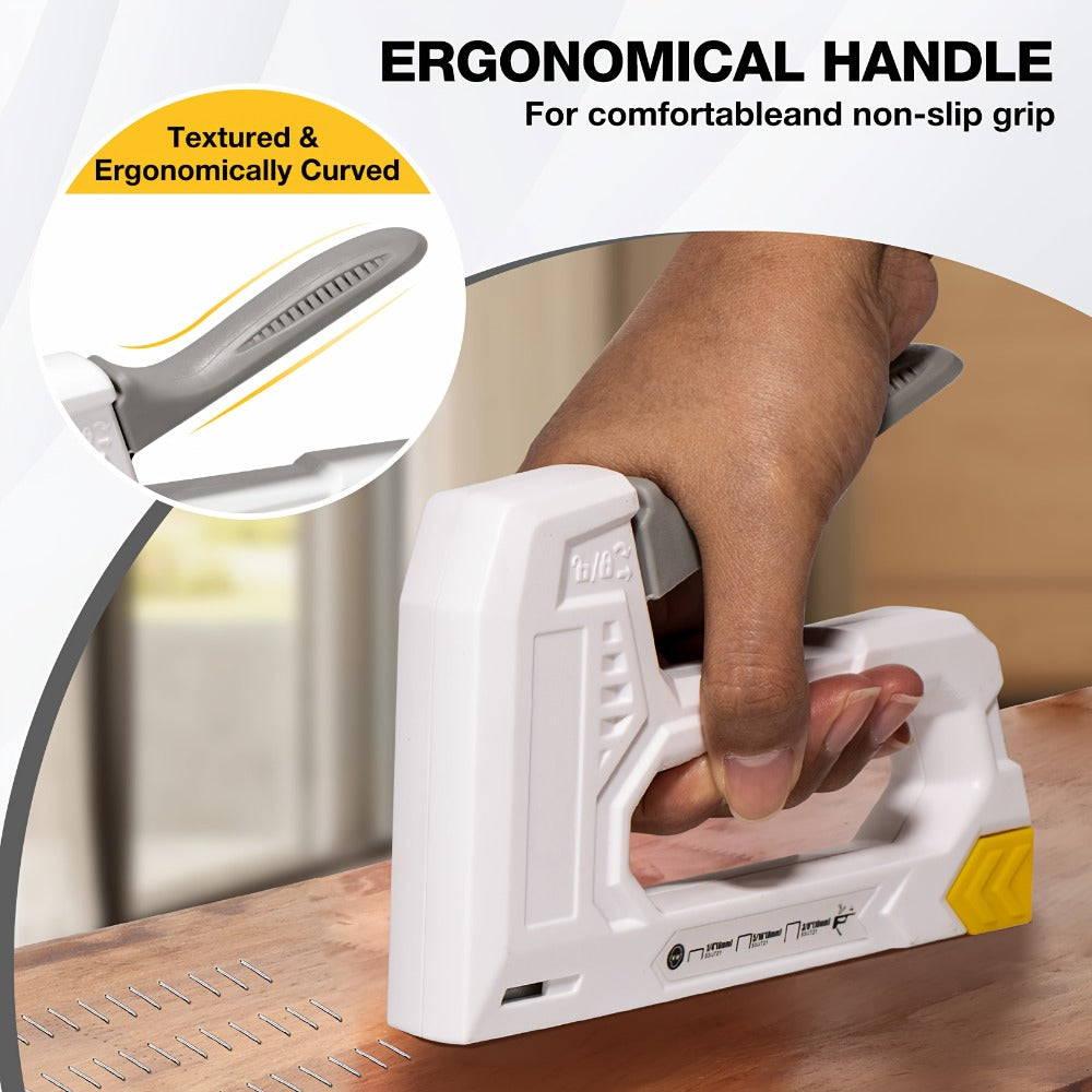 Staple Gun with Staples 1600pcs, Light Duty Upholstery Staple Gun Kit with JT21 Staples 1/4 5/16 3/8 inch & Staple Remover, Manual Fabric Stapler for Wood, Crafts, DIY, Home Decoration