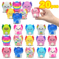 Axolotl Squishy Toys 20 Pack Slow Rise Ice Cream Squishies Individually Wrapped Foam Fidget Sensory Toys for Kids Party Favors Goodie Bags Birthday Gifts Stress Relief