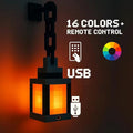 Pixel Lantern Night Light 16 RGB Colors USB Rechargeable Remote Control Wall Mounted Ambient Mood Light Bedside Lamp for Gaming Room Bedroom Kids Room Halloween Christmas Birthday Gift Decor