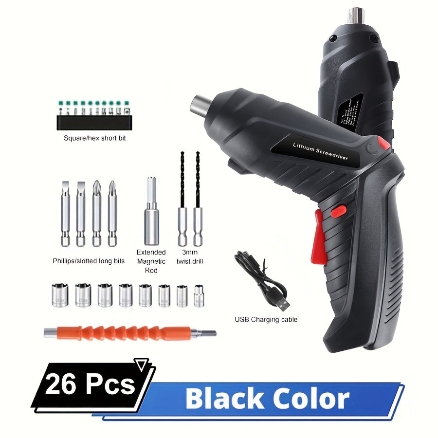 3.6V Mini Electric Drill Screwdriver Set 1300mAh Lithium Battery Power Tools Kit for Home Repair