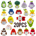 Crochet Doll Set 20pcs Handmade Emotional Support Dolls ¨C Cute Collectible Okra Plush Figures, Birthday Gift for Women Men Mom Dad Kids Teacher Friend Coworker