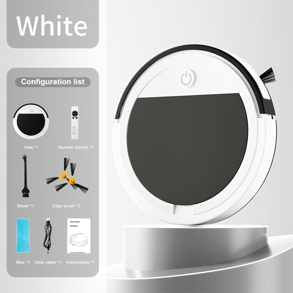 Robot Vacuum Cleaner 3-in-1 ¨C 2000Pa Powerful Suction, 150-Min Runtime, Auto Floor Cleaning for Pet Hair, Dust & Debris, Multi-Functional Robotic Vacuum for Hardwood, Tile & Low-Pile Carpet