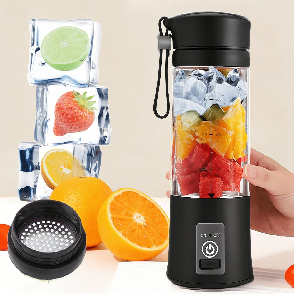 Mini Blender USB Rechargeable 380ml - 6-Blade 22000RPM High-Speed Portable Blender Cup, 304 Stainless Steel, Self-Cleaning, for Smoothies, Shakes & Protein Drinks, Home, Office & Travel, Pink Green Black