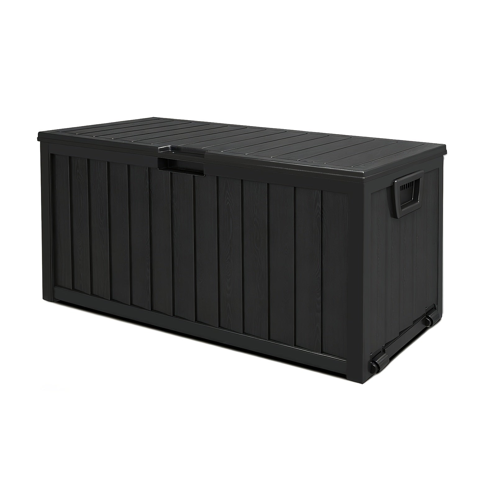 Waterproof Deck Box Outdoor Storage Cabinet 35/75 Gallon ¨C Enhanced Version with Handles & Wheels | Large Patio Storage Box for Pool Accessories, Garden Tools & Outdoor Gear | Easy Assembly Lockable