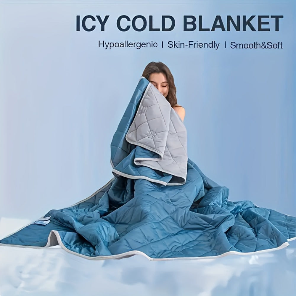 Cooling Blanket for Hot Sleepers ¨C Lightweight Breathable Summer Comforter, Air-Cooled Moisture-Wicking Blanket for Adults, Queen & King Size