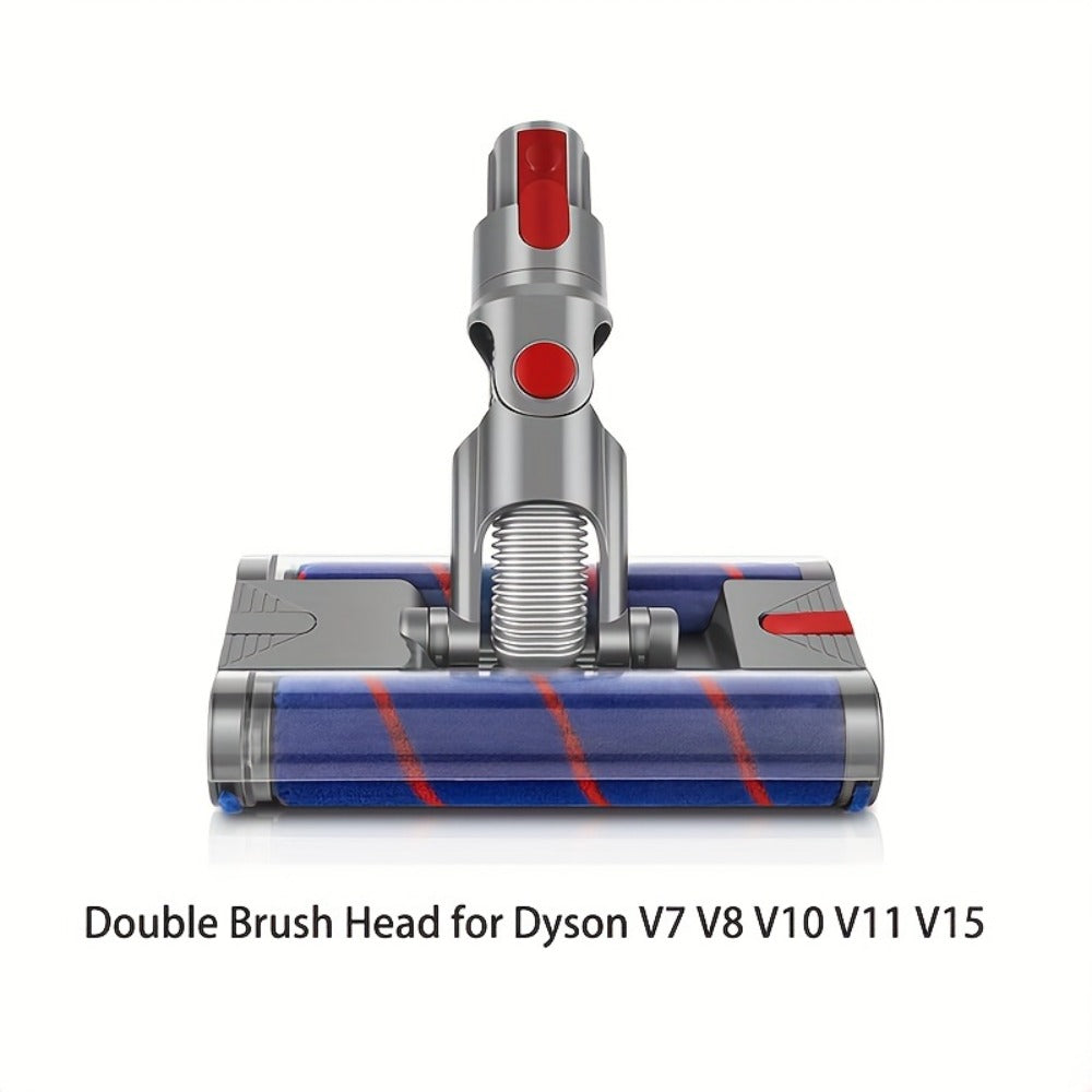 Dyson Replacement Brush Head Double Roller Compatible with V7 V8 V10 V11 V15 360¡ã Swivel Hard Floor Vacuum Cleaner Attachment