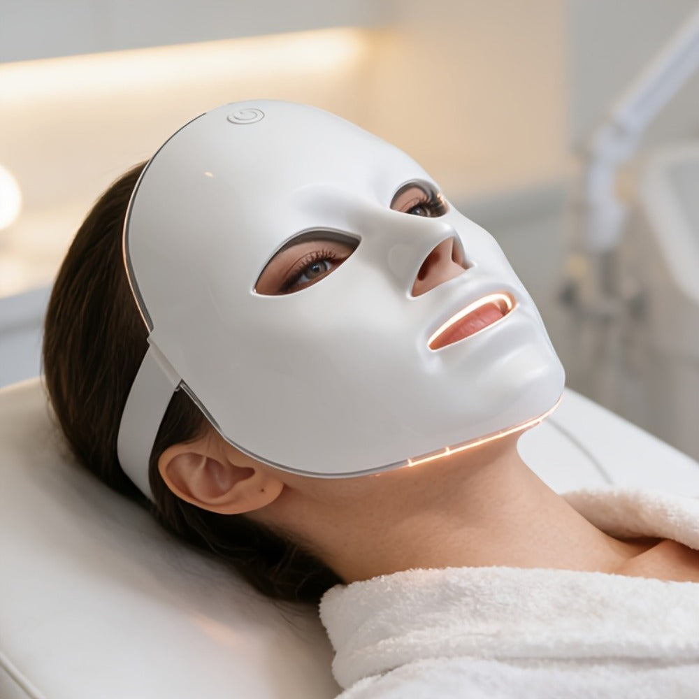Portable 7-Color LED Facial Mask Device ¨C USB Rechargeable Home Beauty Skincare Tool for Face Care, Anti-Aging & Acne, Perfect Gift for Girlfriend & Valentine's Day