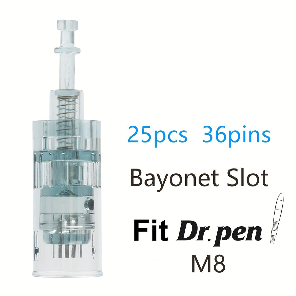 Dr. Pen M8 Replacement Cartridges 25Pcs - 16/36 Pins & Round Nano