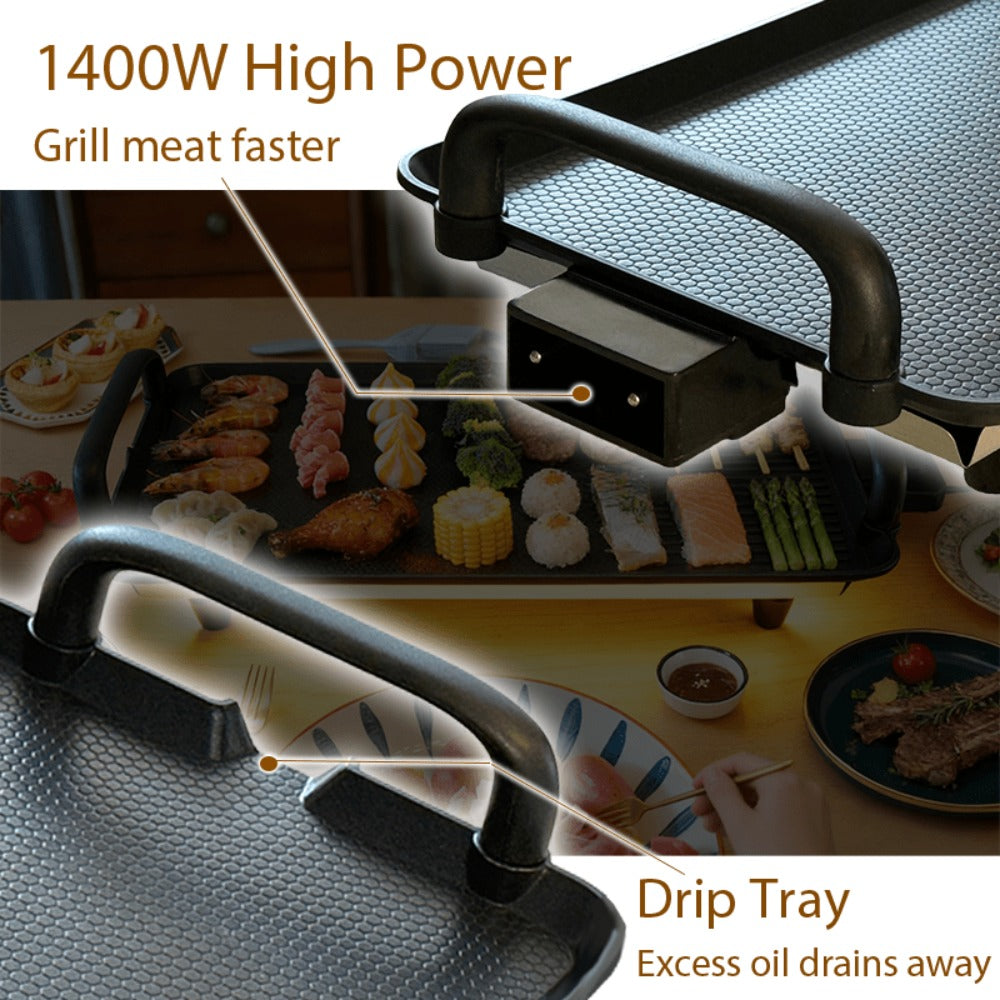 Electric Griddle with Non-Stick Coating - Large Submersible Cooking Surface, Make 15 Eggs at Once, Hassle-Free Cleanup, 2 Sizes Available - Perfect for Breakfast, Pancakes & Family Cooking
