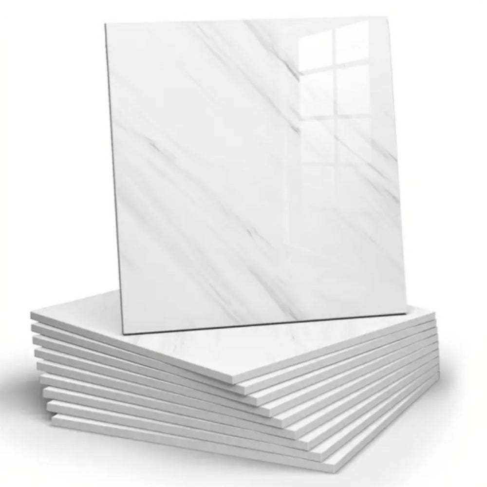 Self-Adhesive PVC Marble Tile Stickers 20pcs 30x30cm Waterproof Wall Panels for Bathroom Kitchen Living Room Backsplash Decor