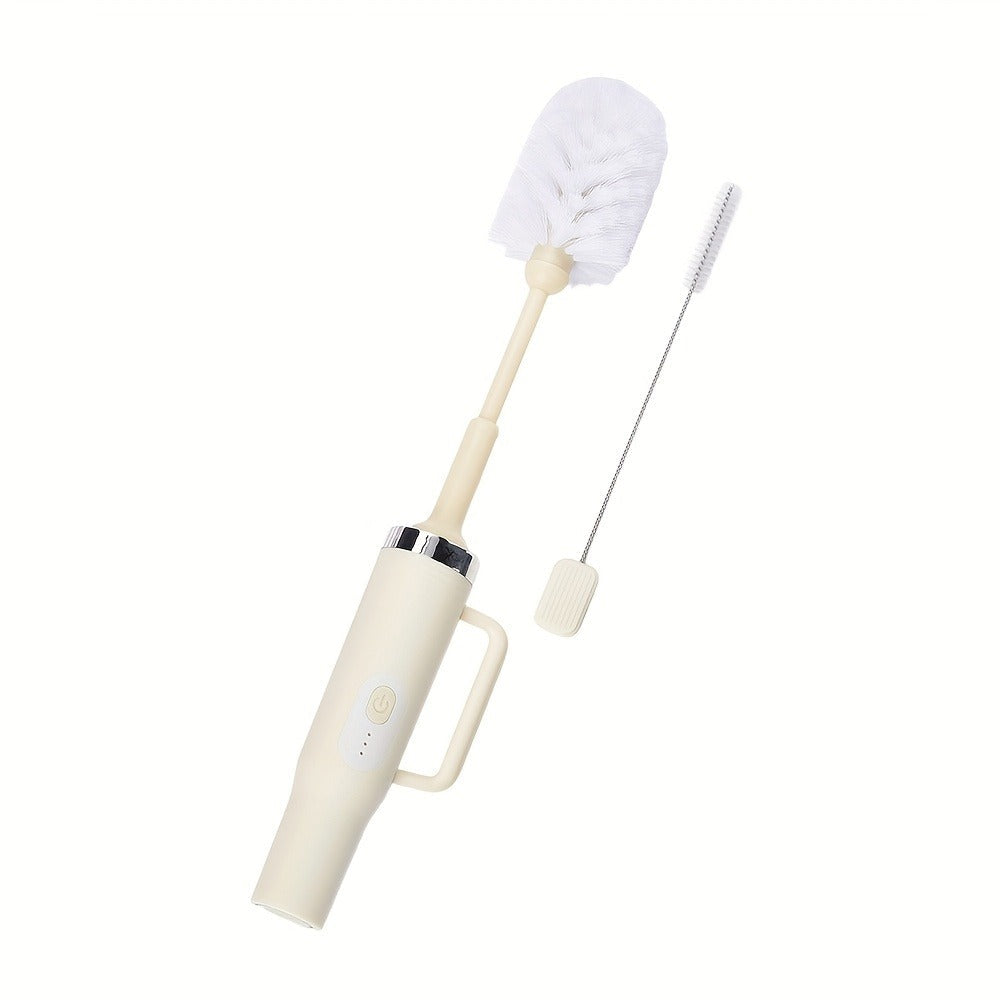 Electric Cup Scrubber Bottle Brush Cleaner ¨C 2-Speed IPX6 Waterproof, Type-C Rechargeable, Deep Cleans 40oz Mugs, Tumblers & Hydration Bottles, Long Straw Brush Included, Wall Mount Storage, Kitchen Cleaning Tool