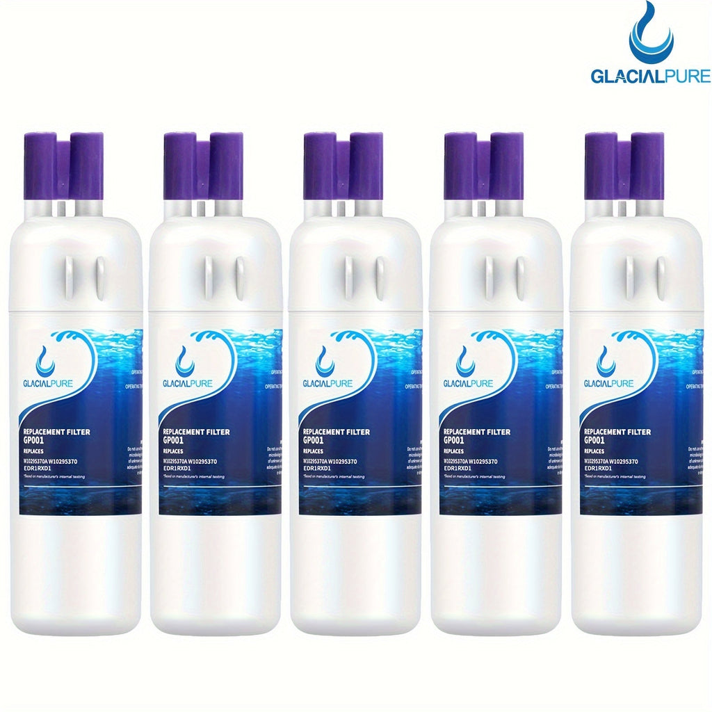 Refrigerator Water Filter 5-Pack Compatible with GlacialPure GP001 EDR1RXD1 W10295370 WHR1RXD1 KAD1RXD1 P8RFWB2L P4RFWB P5WB2L ¨C Replacement Filter for Whirlpool Kenmore KitchenAid Maytag Amana