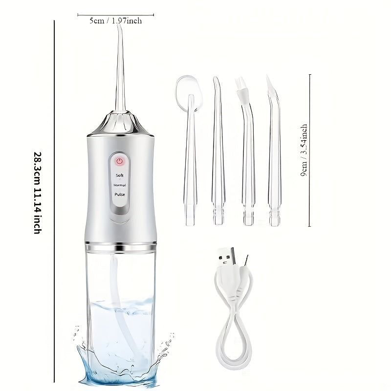 Oral Irrigator with 360¡ã Rotatable Nozzle & Smart Chip Pressure Control ¨C Electric Water Flosser for Deep Tooth & Gum Cleaning, 4 Colors, Portable Dental Mouth Rinser for Home & Travel