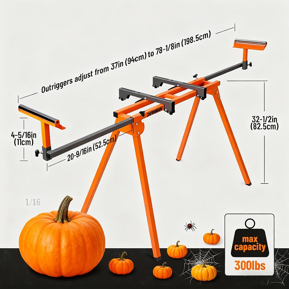 Miter Saw Stand with 78-1/8¡± Sliding Rail ¨C 3-Step Quick Fold, 22LB Lightweight, 330LB Capacity, Universal Fit for DeWalt Makita Bosch & Most Miter Saw Brands