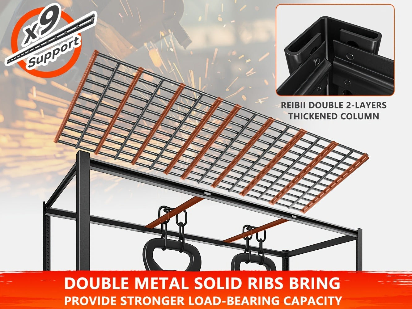 Heavy Duty 5 Tier Metal Shelving Unit Adjustable Up to 3000LBS for Garage Workshop Commercial Storage Rack No Bolt Easy Assembly Black