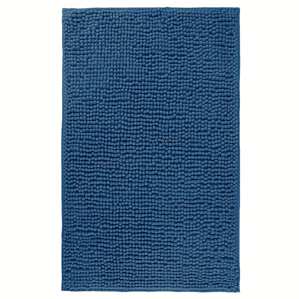 Chenille Bath Rug Extra Thick Soft Absorbent Non-Slip Bathroom Mat Machine Washable, Multiple Sizes & Colors