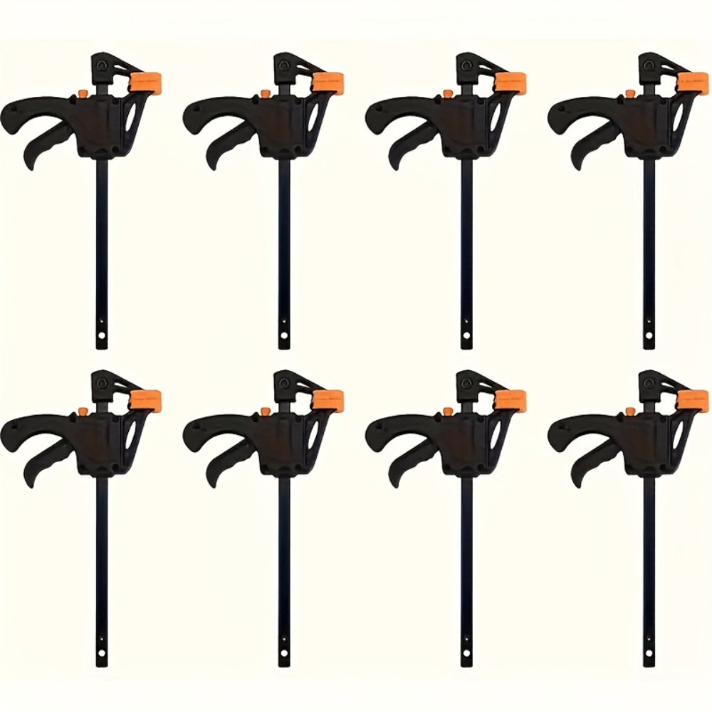 F Clamp Woodworking Quick Clamp Set Ratcheting Bar Clamp with Trigger Handle for Wood Glue DIY Projects