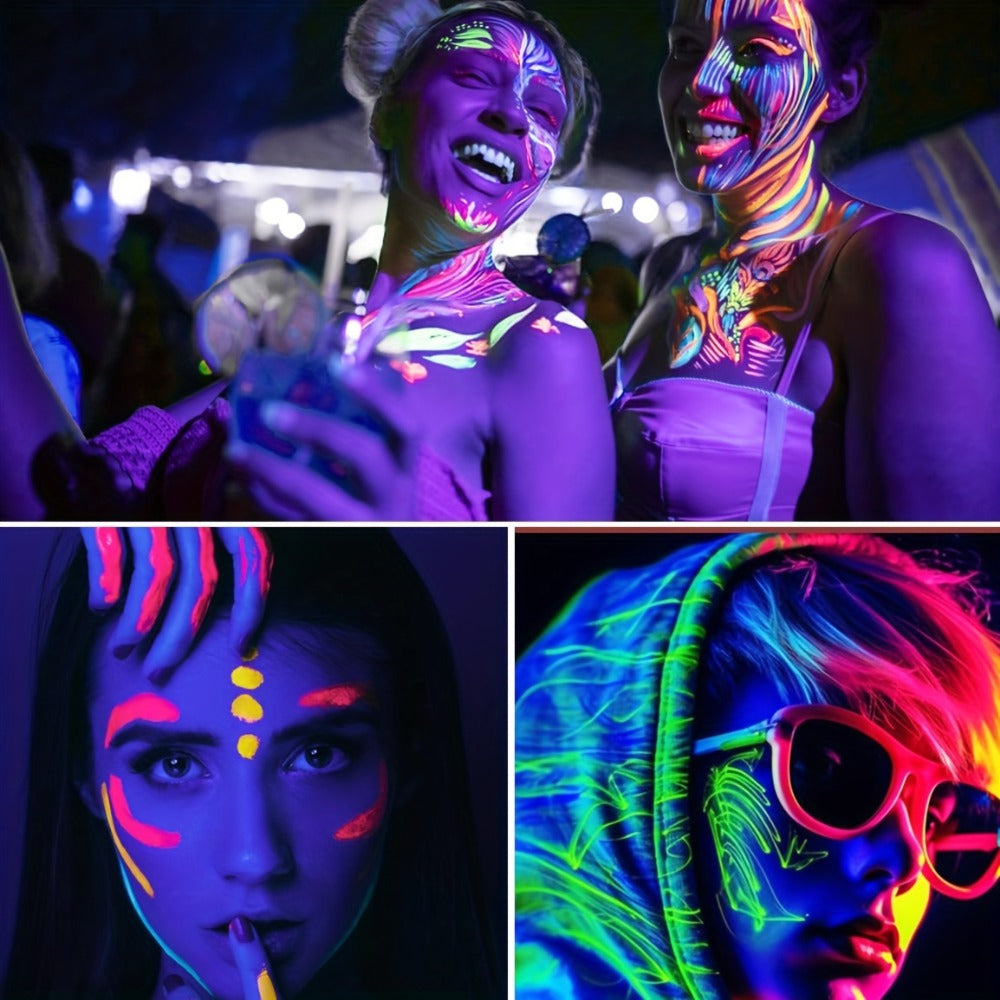 Black Light Bulbs 6 Pack A19 E26 LED UV Bulbs 9W 60W Equivalent 390-400nm UVA Glow in the Dark for Party Neon Poster Body Art Halloween Indoor Use 120V Shatterproof