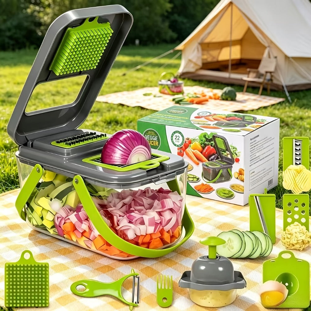 Vegetable Chopper Multifunctional Food Slicer Dicer Cutter 8 Blades Kitchen Tool Set