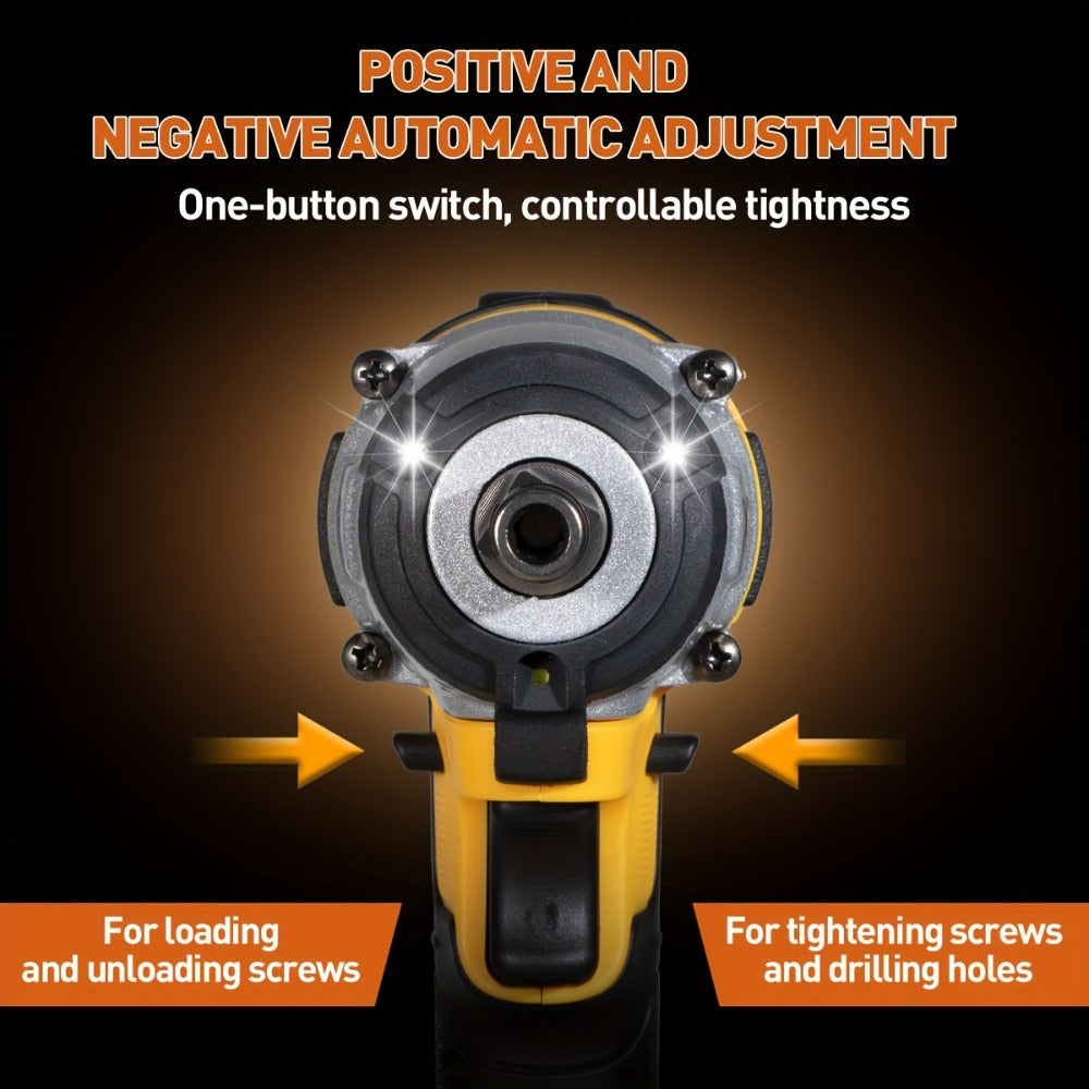 Cordless Impact Wrench 1/2 Inch Brushless ¨C 450N.m 259Ft-lbs High Torque Impact Gun, 3300RPM Variable Speed, 12 Sockets, Fast Charger & Dual Battery Options for Auto Repair & Home Use