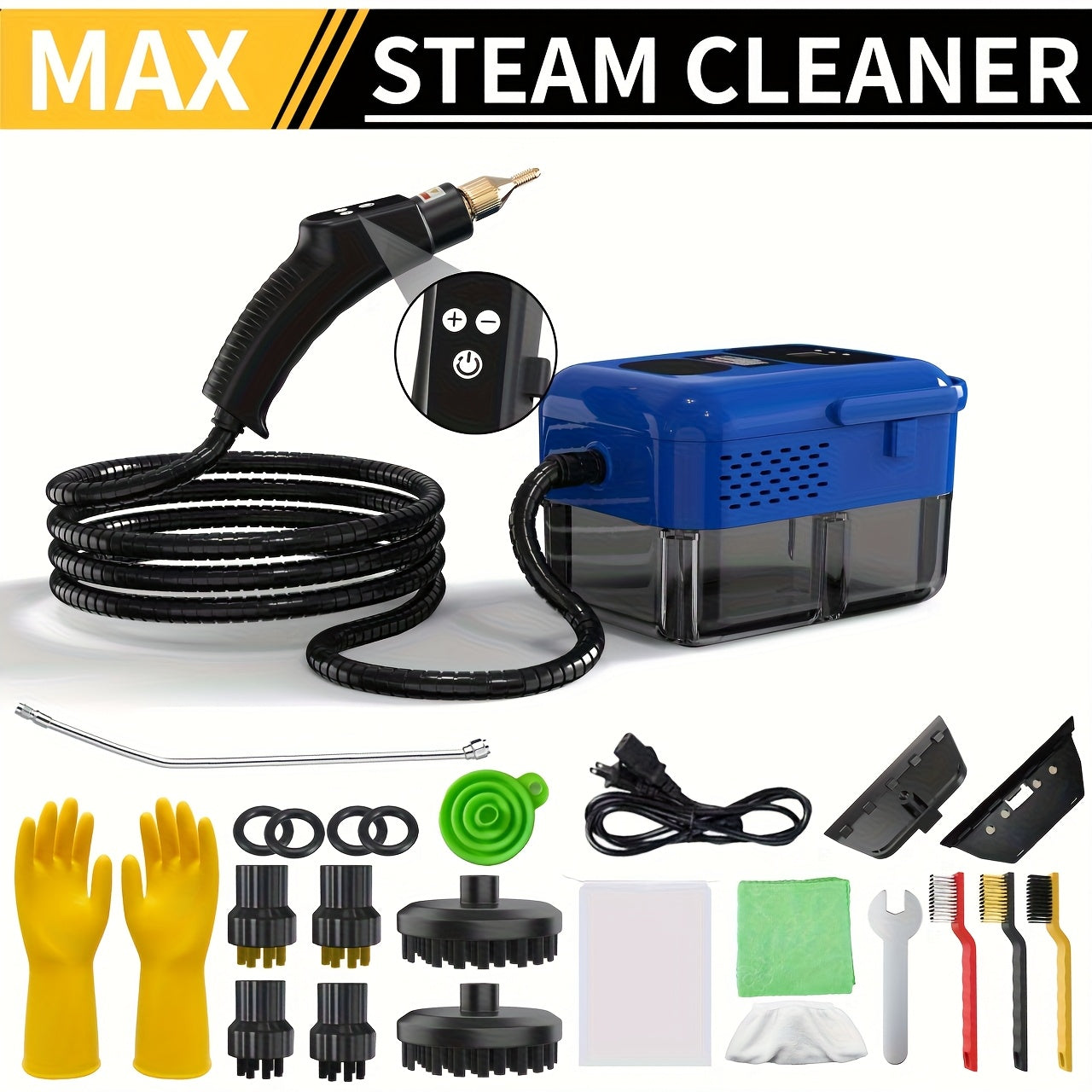 Portable Steam Cleaner High-Temperature High-Pressure Handheld Steamer for Home, Carpet, Tile & Grout Cleaning ¨C 9-Speed Adjustable, 3 Models: Basic, Upgraded & Smart