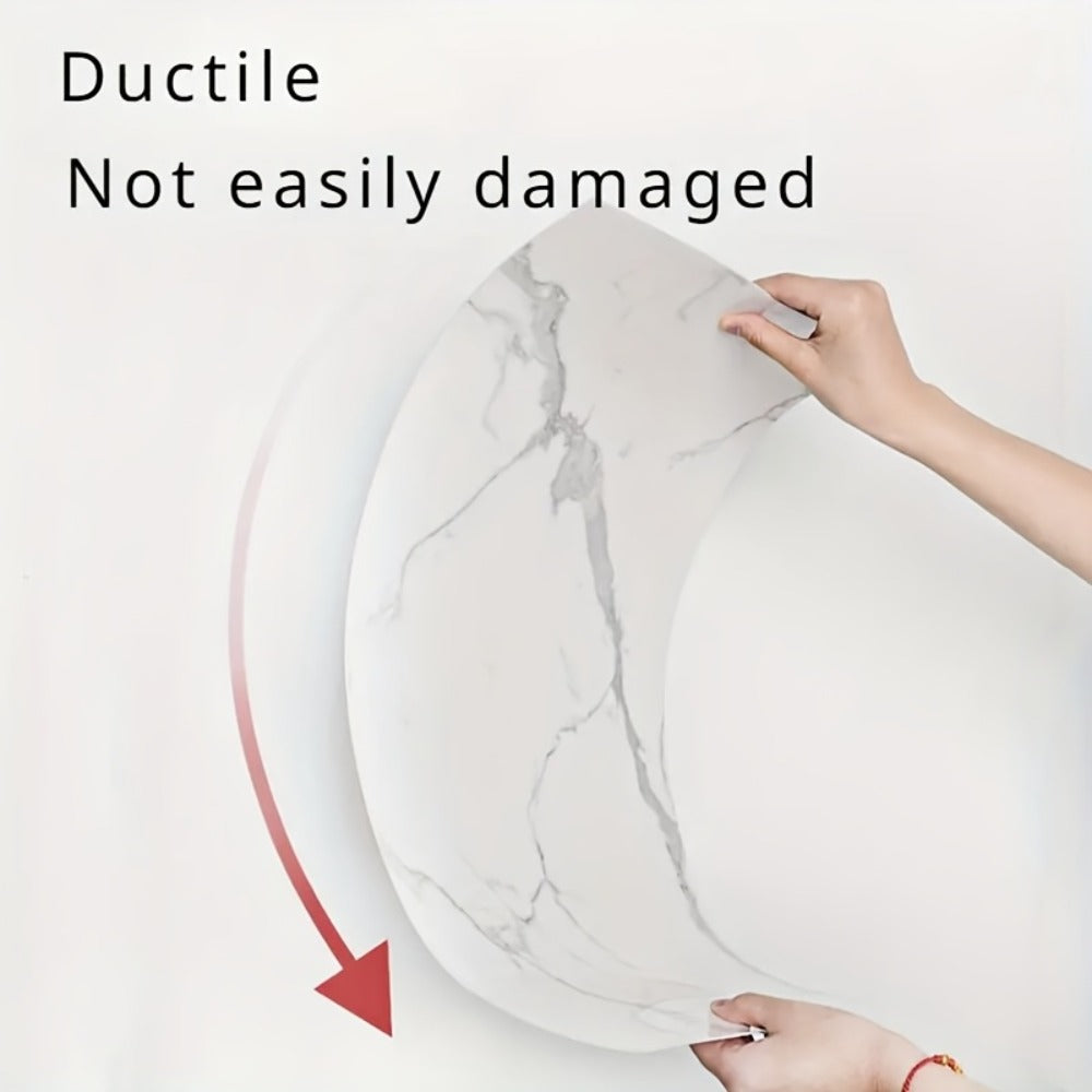 Self-Adhesive Waterproof PVC Wall Sticker 22pcs Peel and Stick Marble Boho Wallpaper 11.81x23.62in Oil Resistant for Kitchen Bathroom Living Room Bedroom Decor